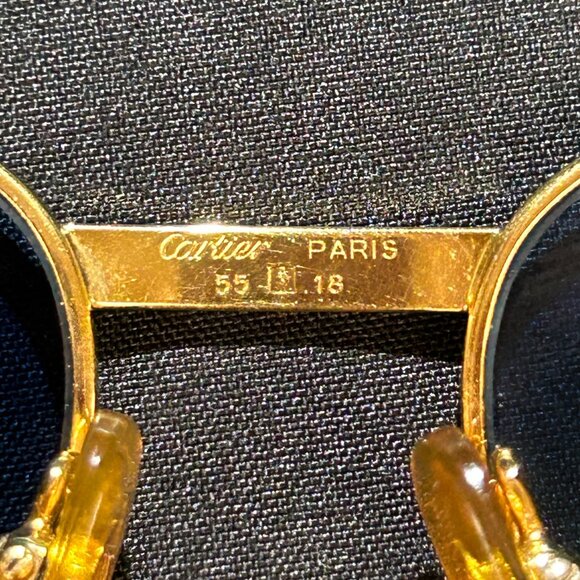 Custom Vintage Cartier Romance Louis Gold Rim Diamond Frames Glasses Sunglasses - Picture 6 of 16